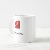 Karminroter Programmierer MINSWAN Kaffeetasse (Vorderseite Links)