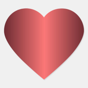 Karminroter roter Herz-Aufkleber