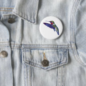 Karminroter Throated Kolibri Button (Beispiel)