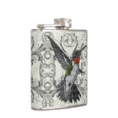 Karminroter Throated Kolibri Flachmann (Rechts)