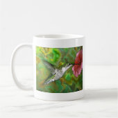 Karminroter throated Kolibri Kaffeetasse (Links)