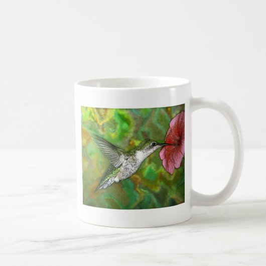 Karminroter throated Kolibri Kaffeetasse (Rechts)