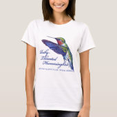 Karminroter Throated Kolibri-Latein T-Shirt (Vorderseite)