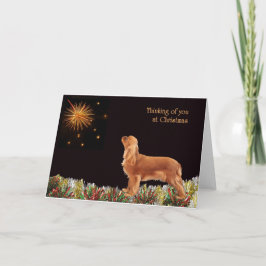 Karminroter Weihnachtskavalier Feiertagskarte