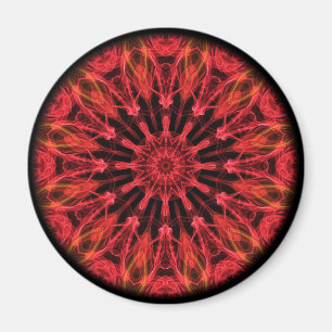Karminrotes Liebekaleidoskop Magnet