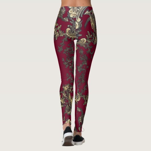 Karminrotes Mädchen Leggings (Rückseite)