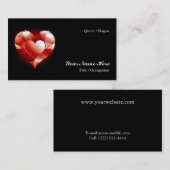 Karminrotes rotes Herz Visitenkarte (Vorne/Hinten)