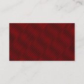 Karminrotes rotes und schwarzes Muster Visitenkarte (Rückseite)