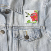 Karminrotes Throated Kolibri-Button Button (Beispiel)