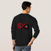 ♾️ „Karmischer Loop“ Hindi-Infinity-Tee 🔴⚫ T-Shirt (Schwarz voll)