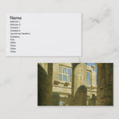 Karnak, c.1866 (w/c auf Papier) Visitenkarte (Vorne/Hinten)