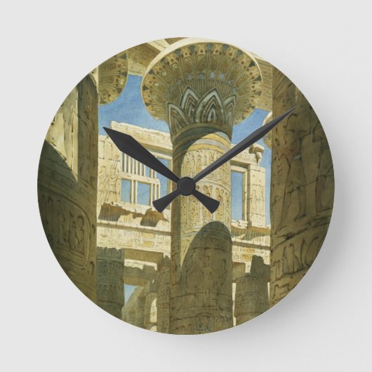 Karnak, c.1866 (w/c, paper) runde wanduhr (Vorderseite)