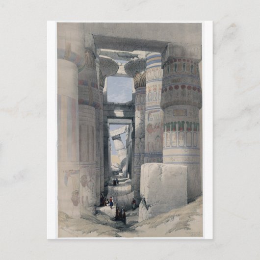 Karnak - Dromos oder erster Hof des Tempels Postkarte (Vorderseite)