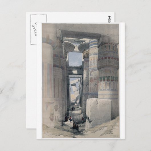 Karnak - Dromos oder erster Hofe des Tempels Postkarte (Vorne/Hinten)