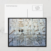 Karnak-Glyphen Postkarte (Vorne/Hinten)