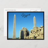 Karnak-Obelisken Postkarte (Vorne/Hinten)