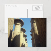 Karnak-Säulen Postkarte (Vorne/Hinten)