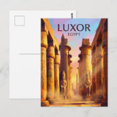 Karnak-Tempelkomplex Ägypten Postkarte (Vorne/Hinten)