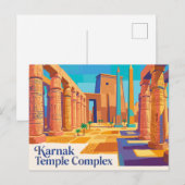 Karnak-Tempelkomplex Ägypten Postkarte (Vorne/Hinten)
