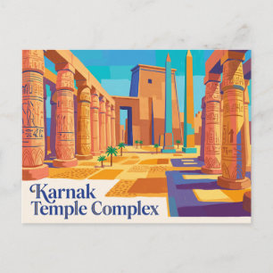 Karnak-Tempelkomplex Ägypten Postkarte
