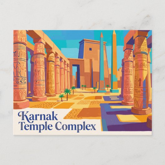Karnak-Tempelkomplex Ägypten Postkarte (Vorderseite)