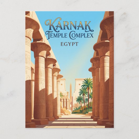 Karnak-Tempelkomplex Ägypten Postkarte (Vorderseite)