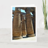 Karnak Temple Columns Portrait, Luxor, Ägypten Karte (Vorderseite)