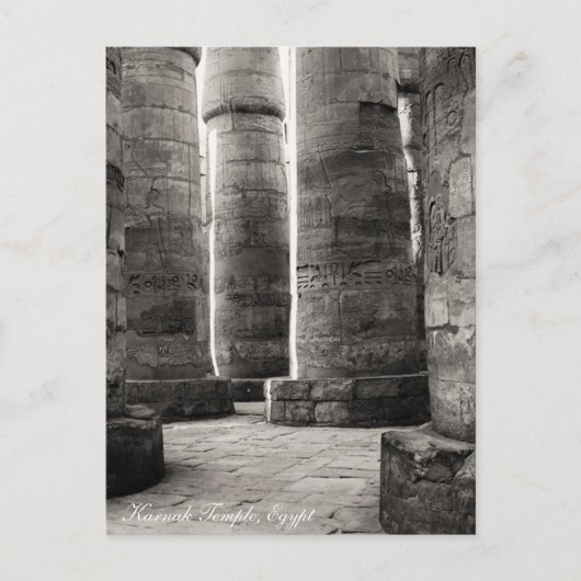 Karnak Temple, Hieroglyphen, Alt Ägypten Postkarte (Vorderseite)