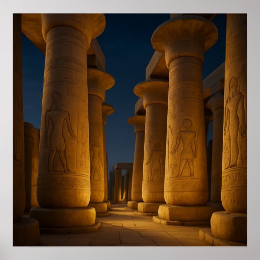 Karnak Temple Sunset Poster (Vorne)