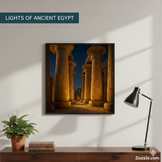 Karnak Temple Sunset Poster