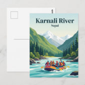Karnali-Fluss Nepal Postkarte (Vorne/Hinten)