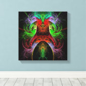 Karnaval Abstrakt Art Schwarz/Weiß Leinwanddruck (Insitu (Holzboden))