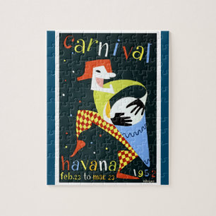 Karnaval Havanna Vintage Kuba Reise Kunst Puzzle