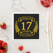 Karnelian Gemstone Hochzeitstag 17 Jahre Serviette (Beispiel)