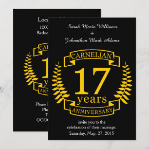 Karneol-Jubiläumsgeschenk zum 17. Hochzeitstag Einladung