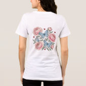 Karner-Blau-Schmetterlinge und Blumen Tri-Blend Shirt (Rückseite)