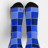 Karner Blauer Schmetterling Oversifizierte Karos B Socken (Oben)