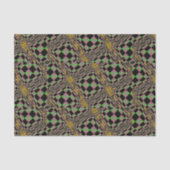 Karneval 2017 Lila, Grüne und GoldRaute Seidenpapier (Vorderseite)