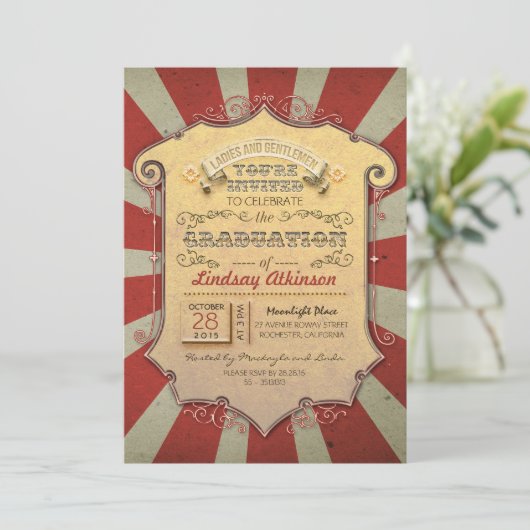 Karneval-Abschluss Einladung (Stehend Vorderseite)