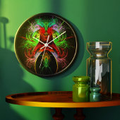 Karneval Abstract Große Wanduhr