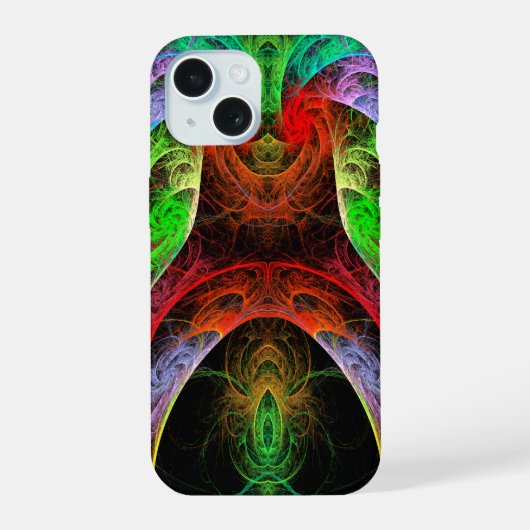 Karneval Abstrakte Kunst iPhone 15 Hülle (Rückseite)