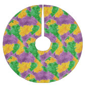 Karneval-Aquarell Pointillize Tarnung Polyester Weihnachtsbaumdecke (Vorderseite)