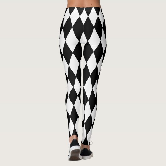 Karneval-Art-Harlekin-Muster Leggings (Rückseite)