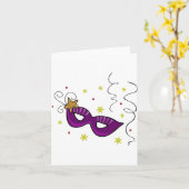 Karneval-Augen-Masken-Mitteilungskarten Karte (Gelbe Blume)