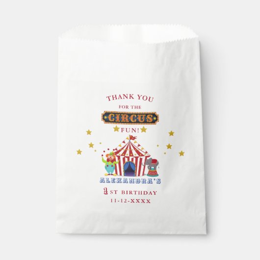 Karneval Big Top Geschenktütchen (Vorderseite)