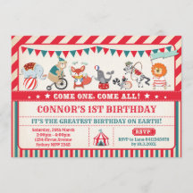 Karneval Birthday Circus Animals Party einladen