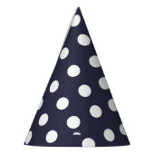 Karneval Blauer weiße weiße Punkte Geburtstag Partyhütchen (Links)