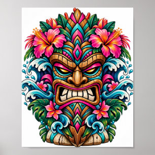 Karneval Bloom Tiki Poster