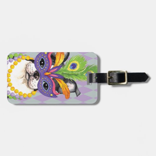 Karneval Boston Terrier Gepäckanhänger (Vorderseite horizontal)