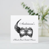 "Karneval-Brautparty " Einladung (Stehend Vorderseite)